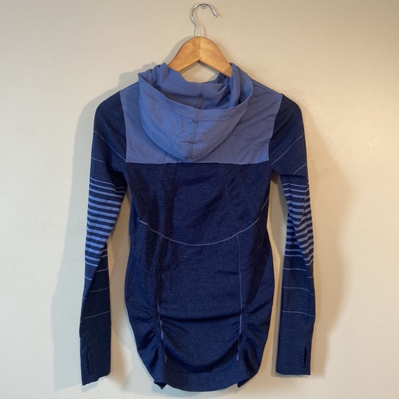 Athleta Stripe Fastest color block track hoodie pullover Sz xs - Picture 8 of 9